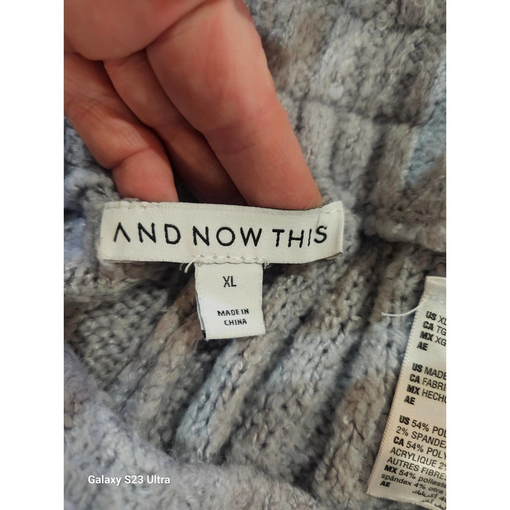 AND NOW THIS, SZ xL, sweater knit shorts, gray - Picture 6 of 7